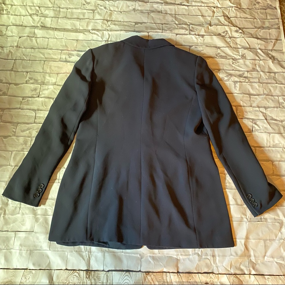 Linda allard Ellen Tracy blue 4 button blazer size 12 - Picture 11 of 13